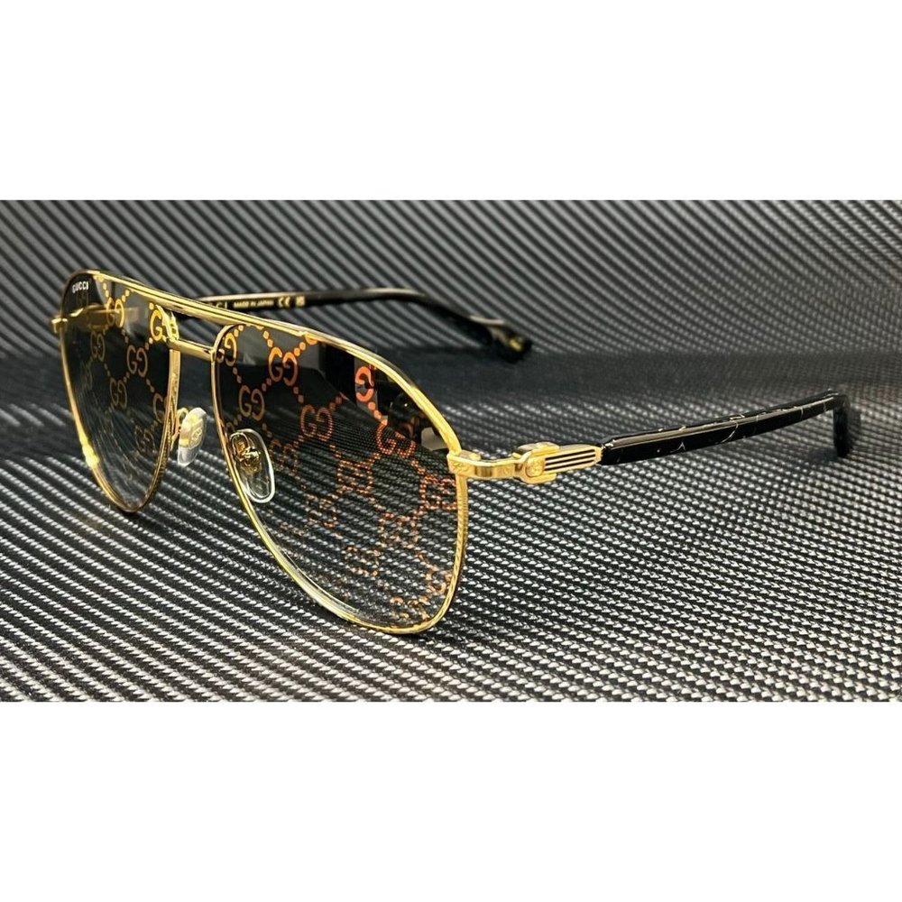 Gucci Gold Mirror Men's Sunglasses